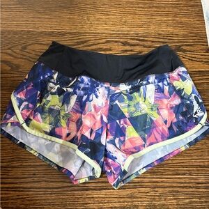 Reebok Women's Geometric Floral Athletic Shorts - Multicolor